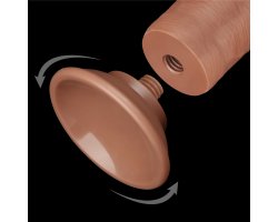 Реалистичный фаллос мулат без мошонки на присоске Sliding Skin Dual Layer Dong, 20 см, Ø 3,8 см-foto7