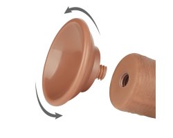 Реалистичный фаллос мулат без мошонки на присоске Sliding Skin Dual Layer Dong, 20 см, Ø 3,8 см-foto6