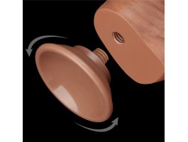Реалистичный фаллос мулат на присоске Sliding Skin Dual Layer Dong, 20,8 см, Ø 4 см-foto5