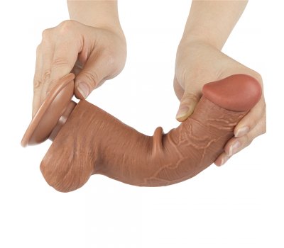 Реалистичный фаллос мулат на присоске Sliding Skin Dual Layer Dong, 20,8 см, Ø 4 см Реалистичный фаллос мулат на присоске Sliding Skin Dual Layer Dong, 20,8 см, Ø 4 см