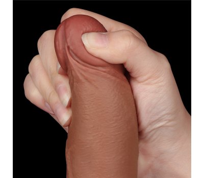 Реалистичный фаллос мулат на присоске Sliding Skin Dual Layer Dong, 22 см, Ø 4 см Реалистичный фаллос мулат на присоске Sliding Skin Dual Layer Dong, 22 см, Ø 4 см