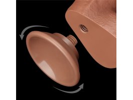 Реалистичный фаллос мулат на присоске Sliding Skin Dual Layer Dong, 22 см, Ø 4 см-foto9
