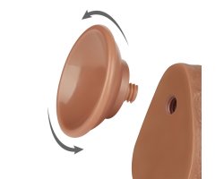 Реалистичный фаллос мулат на присоске Sliding Skin Dual Layer Dong, 22 см, Ø 4 см-foto11