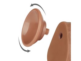 Реалистичный фаллос мулат на присоске Sliding Skin Dual Layer Dong, 22 см, Ø 4 см-foto11
