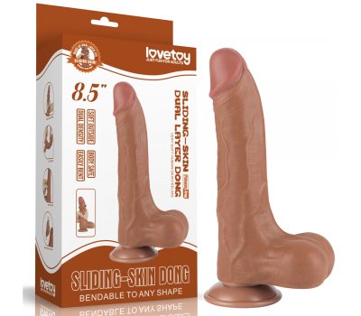 Реалистичный фаллос мулат на присоске Sliding Skin Dual Layer Dong, 22 см, Ø 4,3 см Реалистичный фаллос мулат на присоске Sliding Skin Dual Layer Dong, 22 см, Ø 4,3 см