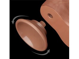Реалистичный фаллос мулат на присоске Sliding Skin Dual Layer Dong, 22 см, Ø 4,3 см-foto12