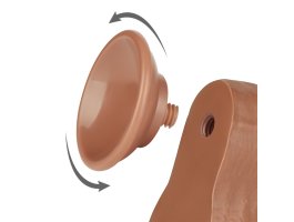 Реалистичный фаллос мулат на присоске Sliding Skin Dual Layer Dong, 22 см, Ø 4,3 см-foto11