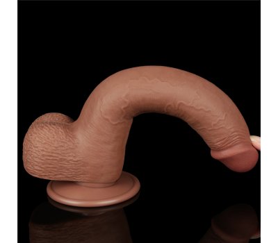 Реалистичный фаллос мулат на присоске Sliding Skin Dual Layer Dong, 22 см, Ø 3,7 см Реалистичный фаллос мулат на присоске Sliding Skin Dual Layer Dong, 22 см, Ø 3,7 см