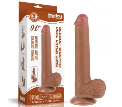 Реалистичный фаллос мулат на присоске Sliding Skin Dual Layer Dong, 22 см, Ø 3,7 см Реалистичный фаллос мулат на присоске Sliding Skin Dual Layer Dong, 22 см, Ø 3,7 см