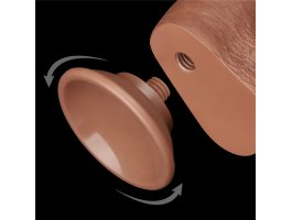 Реалистичный фаллос мулат на присоске Sliding Skin Dual Layer Dong, 22 см, Ø 3,7 см-foto13