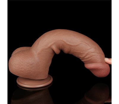 Реалистичный фаллос мулат на присоске Sliding Skin Dual Layer Dong, 24 см, Ø 4,3 см Реалистичный фаллос мулат на присоске Sliding Skin Dual Layer Dong, 24 см, Ø 4,3 см