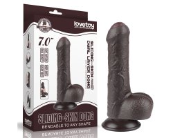 Реалистичный фаллос черного цвета на присоске Sliding Skin Dual Layer Dong, 18,3 см, Ø 3,5 см Реалистичный фаллос черного цвета на присоске Sliding Skin Dual Layer Dong, 18,3 см, Ø 3,5 см