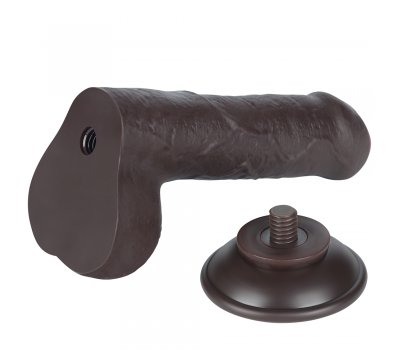 Реалистичный фаллос черного цвета на присоске Sliding Skin Dual Layer Dong, 18,3 см, Ø 3,5 см Реалистичный фаллос черного цвета на присоске Sliding Skin Dual Layer Dong, 18,3 см, Ø 3,5 см