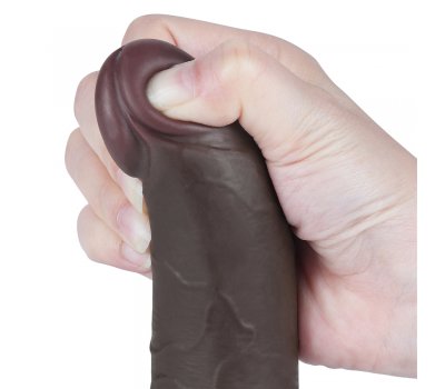 Реалистичный фаллос черного цвета на присоске Sliding Skin Dual Layer Dong, 19,5 см, Ø 3,6 см Реалистичный фаллос черного цвета на присоске Sliding Skin Dual Layer Dong, 19,5 см, Ø 3,6 см