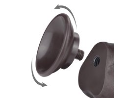 Реалистичный фаллос черного цвета на присоске Sliding Skin Dual Layer Dong, 19,5 см, Ø 3,6 см-foto13