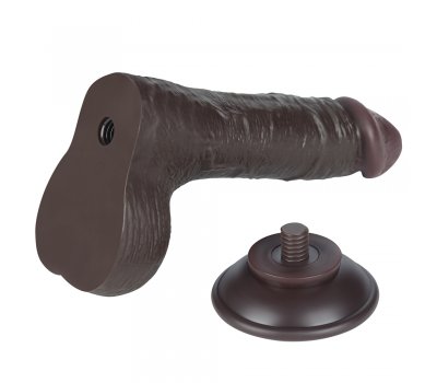 Реалистичный фаллос черного цвета на присоске Sliding Skin Dual Layer Dong, 19,5 см, Ø 3,7 см Реалистичный фаллос черного цвета на присоске Sliding Skin Dual Layer Dong, 19,5 см, Ø 3,7 см