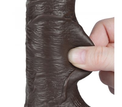 Реалистичный фаллос черного цвета на присоске Sliding Skin Dual Layer Dong, 19,5 см, Ø 3,7 см Реалистичный фаллос черного цвета на присоске Sliding Skin Dual Layer Dong, 19,5 см, Ø 3,7 см