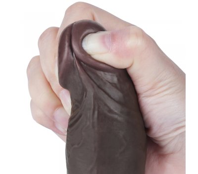 Реалистичный фаллос черного цвета на присоске Sliding Skin Dual Layer Dong, 20 см, Ø 3,9 см Реалистичный фаллос черного цвета на присоске Sliding Skin Dual Layer Dong, 20 см, Ø 3,9 см