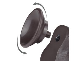 Реалистичный фаллос черного цвета на присоске Sliding Skin Dual Layer Dong, 20 см, Ø 3,9 см-foto3