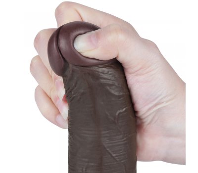 Реалистичный фаллос черного цвета на присоске Sliding Skin Dual Layer Dong, 20,8 см, Ø 4 см Реалистичный фаллос черного цвета на присоске Sliding Skin Dual Layer Dong, 20,8 см, Ø 4 см