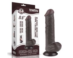Реалистичный фаллос черного цвета на присоске Sliding Skin Dual Layer Dong, 20,8 см, Ø 4 см Реалистичный фаллос черного цвета на присоске Sliding Skin Dual Layer Dong, 20,8 см, Ø 4 см