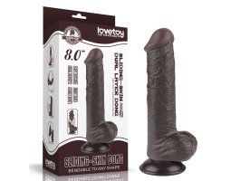 Реалистичный фаллос черного цвета на присоске Sliding Skin Dual Layer Dong, 20,8 см, Ø 4 см Реалистичный фаллос черного цвета на присоске Sliding Skin Dual Layer Dong, 20,8 см, Ø 4 см