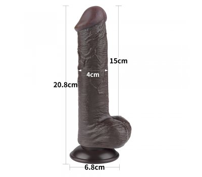 Реалистичный фаллос черного цвета на присоске Sliding Skin Dual Layer Dong, 20,8 см, Ø 4 см Реалистичный фаллос черного цвета на присоске Sliding Skin Dual Layer Dong, 20,8 см, Ø 4 см