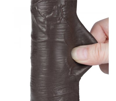 Реалистичный фаллос черного цвета на присоске Sliding Skin Dual Layer Dong, 20,8 см, Ø 4 см Реалистичный фаллос черного цвета на присоске Sliding Skin Dual Layer Dong, 20,8 см, Ø 4 см