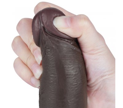 Реалистичный фаллос черного цвета на присоске Sliding Skin Dual Layer Dong, 22 см, Ø 4 см Реалистичный фаллос черного цвета на присоске Sliding Skin Dual Layer Dong, 22 см, Ø 4 см