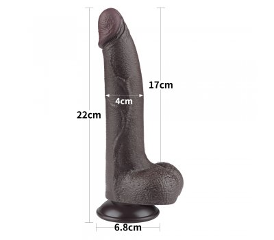 Реалистичный фаллос черного цвета на присоске Sliding Skin Dual Layer Dong, 22 см, Ø 4 см Реалистичный фаллос черного цвета на присоске Sliding Skin Dual Layer Dong, 22 см, Ø 4 см