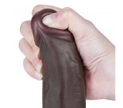 Реалистичный фаллос черного цвета на присоске Sliding Skin Dual Layer Dong, 22 см, Ø 4,3 см Реалистичный фаллос черного цвета на присоске Sliding Skin Dual Layer Dong, 22 см, Ø 4,3 см
