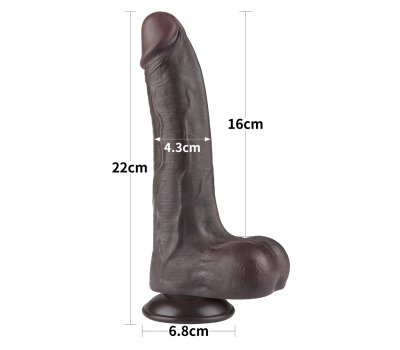 Реалистичный фаллос черного цвета на присоске Sliding Skin Dual Layer Dong, 22 см, Ø 4,3 см Реалистичный фаллос черного цвета на присоске Sliding Skin Dual Layer Dong, 22 см, Ø 4,3 см