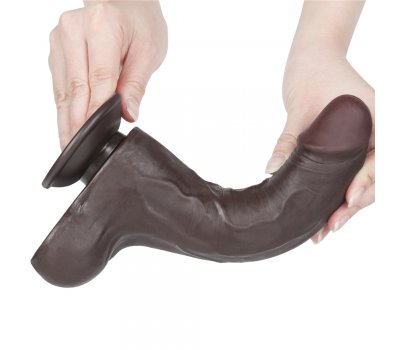 Реалистичный фаллос черного цвета на присоске Sliding Skin Dual Layer Dong, 22 см, Ø 4,3 см Реалистичный фаллос черного цвета на присоске Sliding Skin Dual Layer Dong, 22 см, Ø 4,3 см