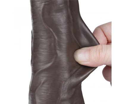 Реалистичный фаллос черного цвета на присоске Sliding Skin Dual Layer Dong, 22 см, Ø 4,3 см Реалистичный фаллос черного цвета на присоске Sliding Skin Dual Layer Dong, 22 см, Ø 4,3 см