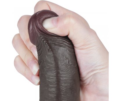 Реалистичный фаллос черного цвета на присоске Sliding Skin Dual Layer Dong, 22 см, Ø 3,7 см Реалистичный фаллос черного цвета на присоске Sliding Skin Dual Layer Dong, 22 см, Ø 3,7 см