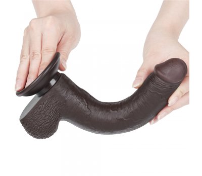 Реалистичный фаллос черного цвета на присоске Sliding Skin Dual Layer Dong, 22 см, Ø 3,7 см Реалистичный фаллос черного цвета на присоске Sliding Skin Dual Layer Dong, 22 см, Ø 3,7 см