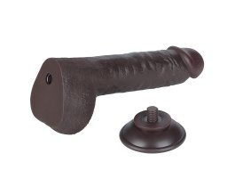 Реалистичный фаллос черного цвета на присоске Sliding Skin Dual Layer Dong, 24 см, Ø 4,3 см-foto10