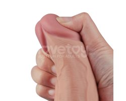 Реалистичный перезаряжаемый вибратор с мошонкой Real Softee, 25,3 см, Ø 5,1 см-foto15
