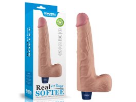 Реалистичный перезаряжаемый вибратор с мошонкой Real Softee, 25,3 см, Ø 5,1 см Реалистичный перезаряжаемый вибратор с мошонкой Real Softee, 25,3 см, Ø 5,1 см