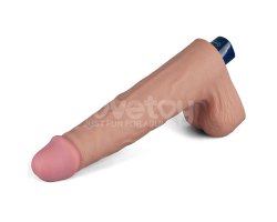 Реалистичный перезаряжаемый вибратор с мошонкой Real Softee, 25,3 см, Ø 5,1 см-foto9