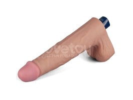 Реалистичный перезаряжаемый вибратор с мошонкой Real Softee, 25,3 см, Ø 5,1 см-foto9