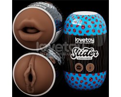 Двухсторонний мастурбатор Slider Double-Ended ротик и вагина мулатки-foto5