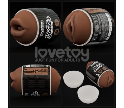 Двухсторонний мастурбатор Slider Double-Ended ротик и вагина мулатки