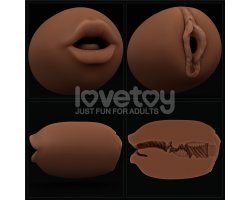 Двухсторонний мастурбатор Slider Double-Ended ротик и вагина мулатки-foto3