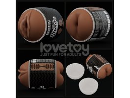 Двухсторонний мастурбатор Slider Double-Ended анус и вагина мулатки-foto3