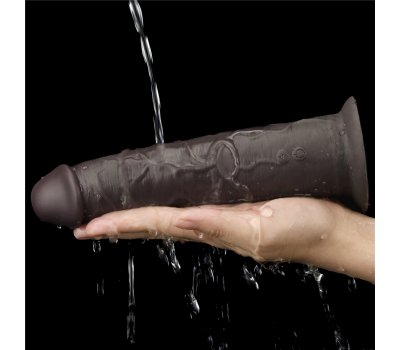 Двухслойный перезаряжаемый ротатор на присоске Platinum Silicone, 20,5 см, Ø 4,8 см