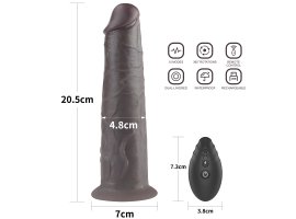 Двухслойный перезаряжаемый ротатор на присоске Platinum Silicone, 20,5 см, Ø 4,8 см-foto8