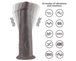 Двухслойный перезаряжаемый ротатор на присоске Platinum Silicone, 20,5 см, Ø 4,8 см-foto4