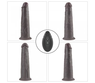 Двухслойный перезаряжаемый ротатор на присоске Platinum Silicone, 20,5 см, Ø 4,8 см