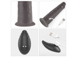 Двухслойный перезаряжаемый ротатор на присоске Platinum Silicone, 20,5 см, Ø 4,8 см-foto10